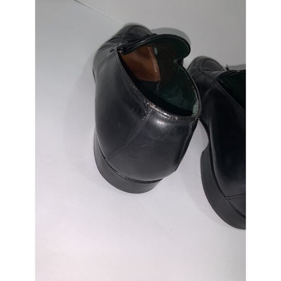 GUCCI VINTAGE GG TASSELS BLACK LEATHER MEN LOAFERS SHOES SIZE 42.5 D US - Picture 3 of 9